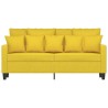 Canapé à 2 places Jaune clair 140 cm Tissu 618359618359