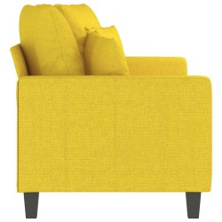 Canapé à 2 places Jaune clair 140 cm Tissu 618359618359