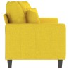 Canapé à 2 places Jaune clair 140 cm Tissu 618359618359