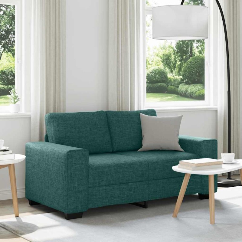 Canapé 2 places vert foncé 160 x 77 x 82 cm en tissu 618362618362