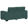 Canapé 2 places vert foncé 160 x 77 x 82 cm en tissu 618362618362