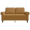 Canapé à 2 places Marron 120 cm Velours 618364618364