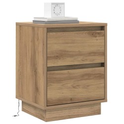 Cabinet de chevet 2 pc Chêne artisanal 39 x 34,5 x 50 cm 618365618365