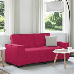 Canapé 2 places rouge bordeaux 180 x 78 x 84 cm velours 618368618368