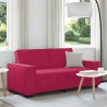 Canapé 2 places rouge bordeaux 180 x 78 x 84 cm velours 618368618368