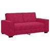 Canapé 2 places rouge bordeaux 180 x 78 x 84 cm velours 618368618368