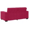 Canapé 2 places rouge bordeaux 180 x 78 x 84 cm velours 618368618368