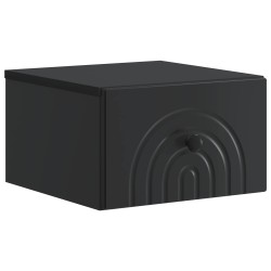 Cabinet de chevet mural avec tiroir Noir 33 x 34,5 x 20 cm 618369618369