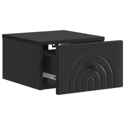Cabinet de chevet mural avec tiroir Noir 33 x 34,5 x 20 cm 618369618369