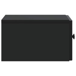 Cabinet de chevet mural avec tiroir Noir 33 x 34,5 x 20 cm 618369618369