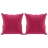 Canapé 3 places avec oreillers bordeaux 180 cm velours 618372618372