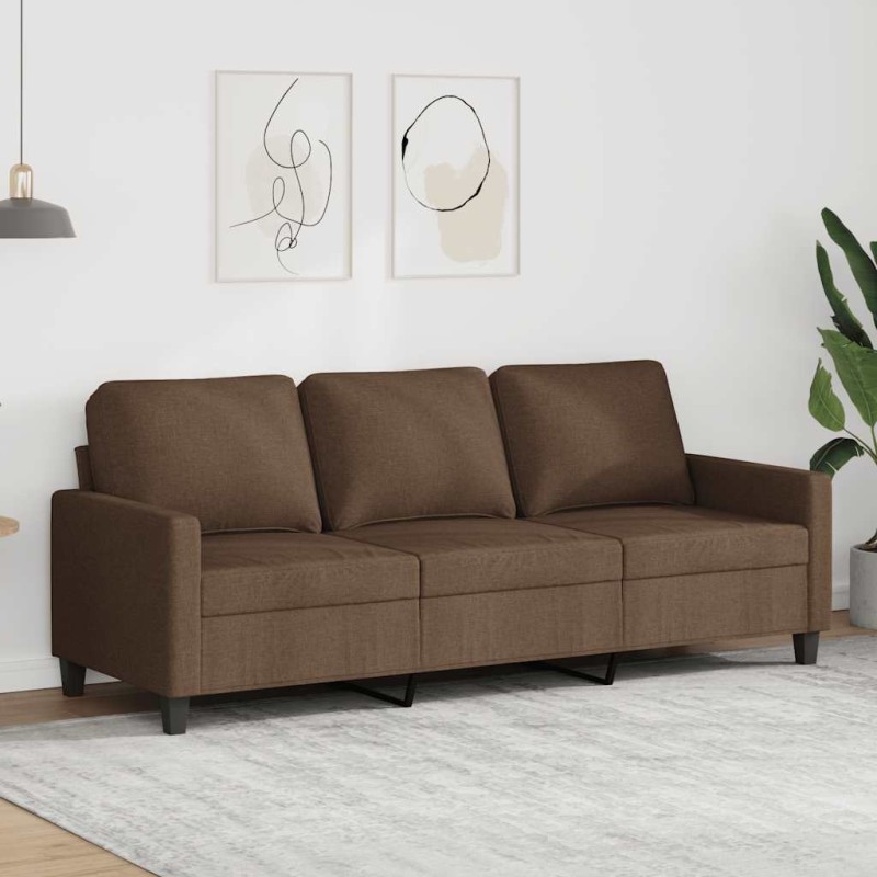 Canapé à 3 places Marron 180 cm Tissu 618373618373