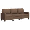 Canapé à 3 places Marron 180 cm Tissu 618373618373