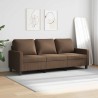 Canapé à 3 places Marron 180 cm Tissu 618373618373
