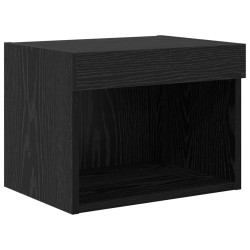 Unités murales TV avec LED 5 pcs Chêne noir Bois d'ingénierie 618374618374