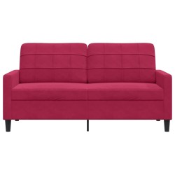 Canapé à 2 places Rouge bordeaux 140 cm Velours 618376618376