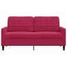 Canapé à 2 places Rouge bordeaux 140 cm Velours 618376618376