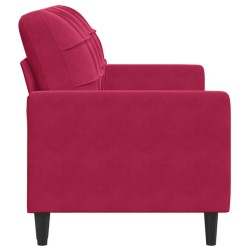 Canapé à 2 places Rouge bordeaux 140 cm Velours 618376618376