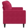 Canapé à 2 places Rouge bordeaux 140 cm Velours 618376618376