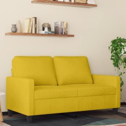 Canapé à 2 places Jaune 120 cm Velours 618377618377
