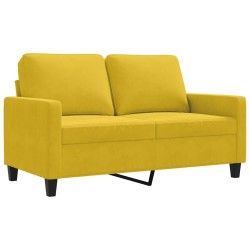 Canapé à 2 places Jaune 120 cm Velours 618377618377
