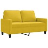 Canapé à 2 places Jaune 120 cm Velours 618377618377