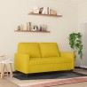 Canapé à 2 places Jaune 120 cm Velours 618377618377