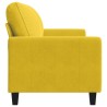 Canapé à 2 places Jaune 120 cm Velours 618377618377