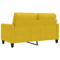 Canapé à 2 places Jaune 120 cm Velours 618377618377