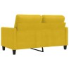 Canapé à 2 places Jaune 120 cm Velours 618377618377