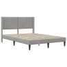 Cadre de lit avec matelas Gris clair 120 x 190 cm Velours 618380618380