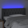 Tête de lit à LED Gris foncé 103x16x78/88 cm Tissu 618382618382