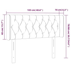 Tête de lit à LED Gris foncé 103x16x78/88 cm Tissu 618382618382