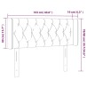 Tête de lit à LED Gris foncé 103x16x78/88 cm Tissu 618382618382