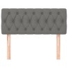 Tête de lit Gris foncé 100x7x78/88 cm Tissu 618383618383