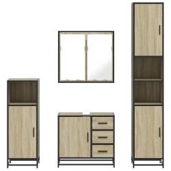 Ensemble de meubles de salle de bain 4 pcs chêne sonoma 618384618384