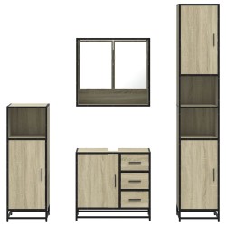 Ensemble de meubles de salle de bain 4 pcs chêne sonoma 618385618385