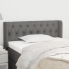 Tête de lit avec oreilles Gris foncé 103x16x78/88 cm Tissu 618386618386