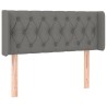 Tête de lit avec oreilles Gris foncé 103x16x78/88 cm Tissu 618386618386