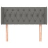 Tête de lit avec oreilles Gris foncé 103x16x78/88 cm Tissu 618386618386