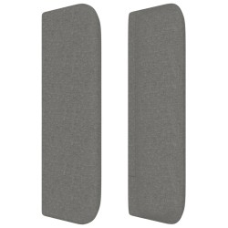 Tête de lit avec oreilles Gris foncé 103x16x78/88 cm Tissu 618386618386