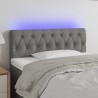 Tête de lit à LED Gris foncé 100x7x78/88 cm Tissu 618387618387
