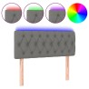 Tête de lit à LED Gris foncé 100x7x78/88 cm Tissu 618387618387