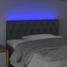Tête de lit à LED Gris foncé 100x7x78/88 cm Tissu 618387618387