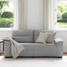 Canapé 2 places Gris nuage 180x81x84 cm tissu 618390618390
