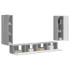 Ensemble de meuble TV mural 4 pcs Gris Sonoma Bois d'ingénierie 618391618391