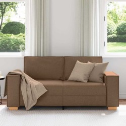 Canapé 2 places Marron 180x78x84 cm Tissu 618394618394
