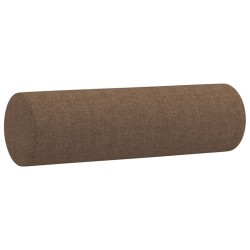 Canapé 3 places avec oreillers décoratifs marron 180 cm tissu 618395618395