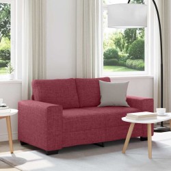 Canapé 2 places rouge vin 160x77x82 cm en tissu 618396618396