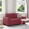 Canapé 2 places rouge vin 160x77x82 cm en tissu 618396618396